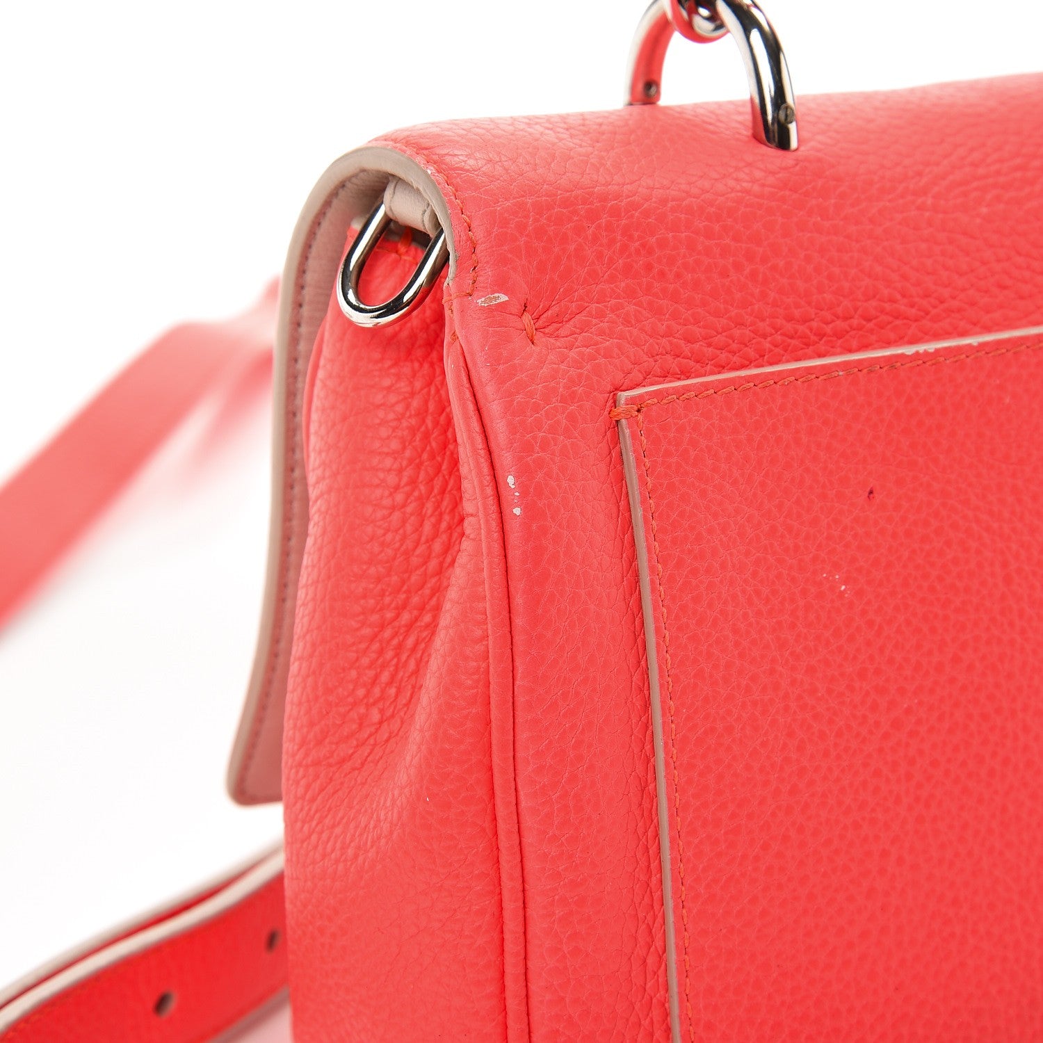 Christian Dior Bullcalf Mini Be Dior Satchel Fluorescent Goji Pink 13 of 19