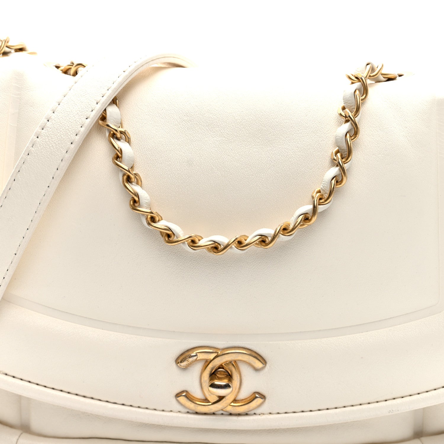 Chanel Lambskin Small Simply Flap White 8 of 10