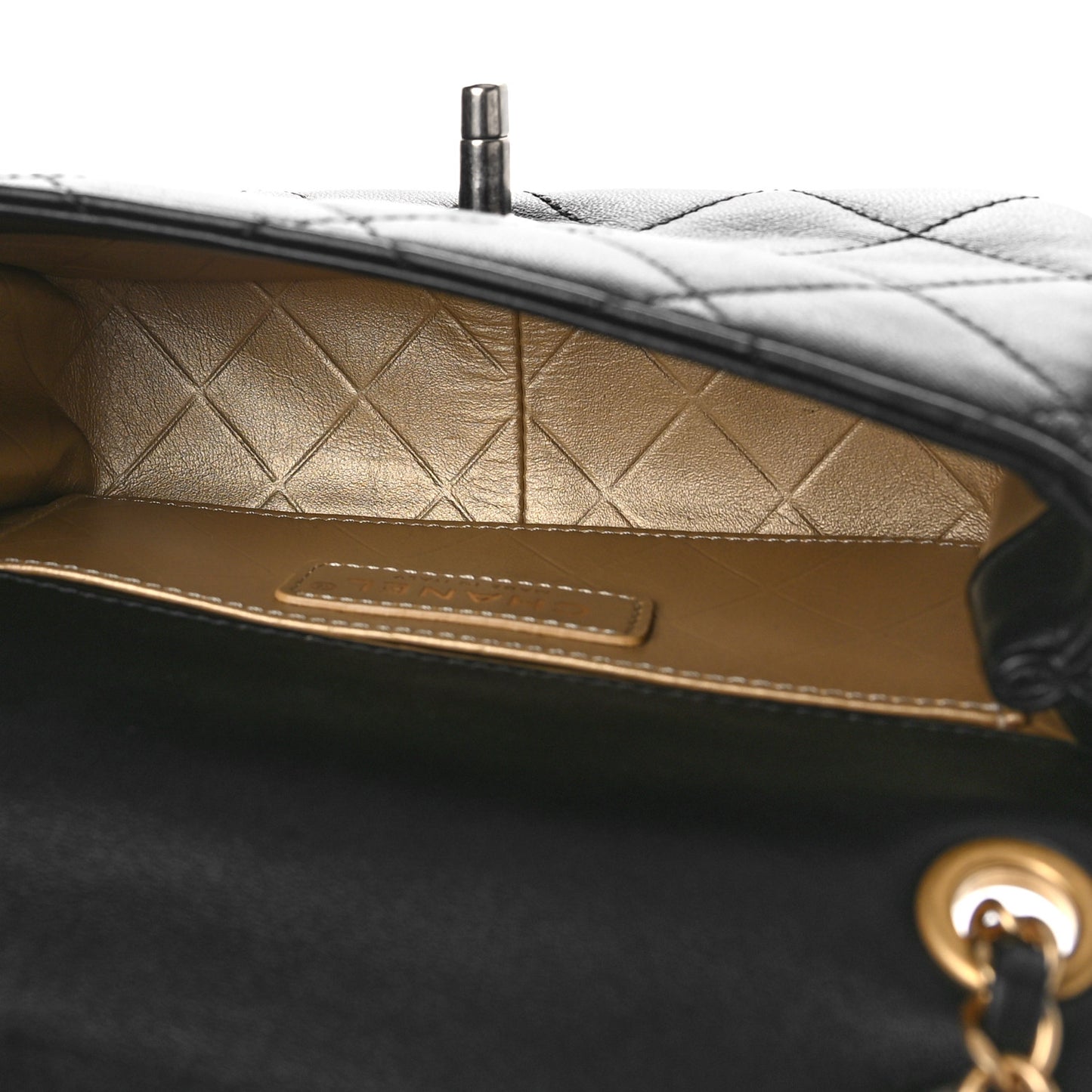 Lambskin Quilted Mini Coco Clips Single Flap Black