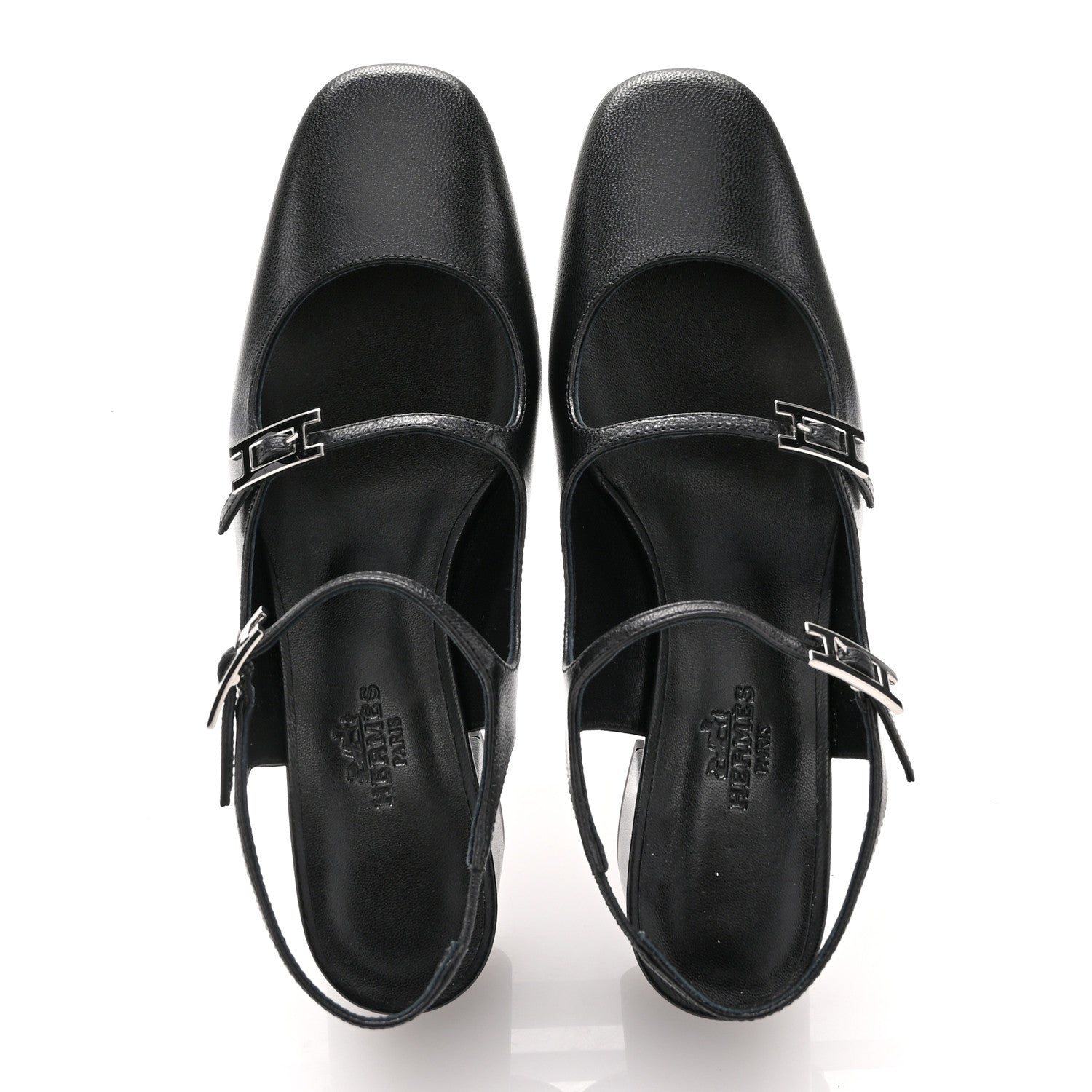 Hermes Goatskin Jackie 50 Pumps 35 Black 2 of 10