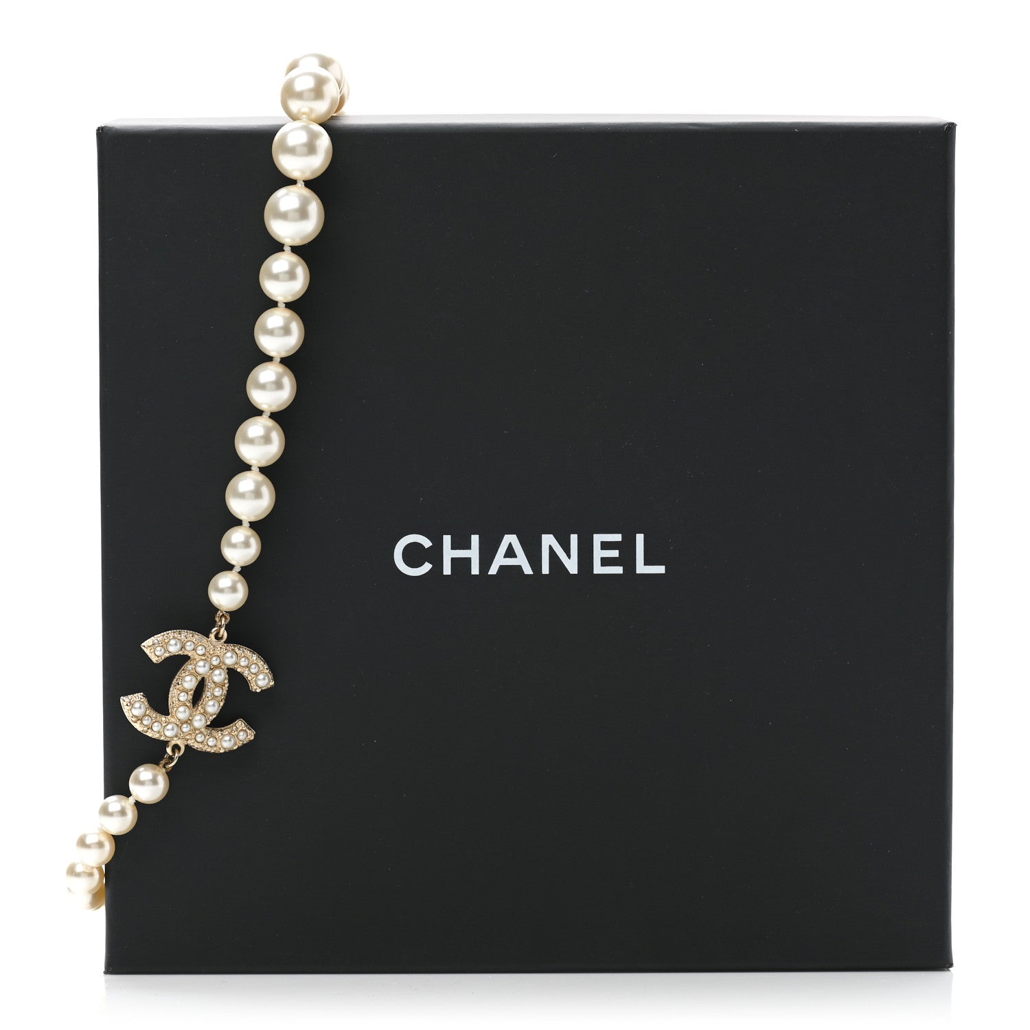 Chanel Pearl CC 100th Anniversary Necklace Light Gold 7 of 7