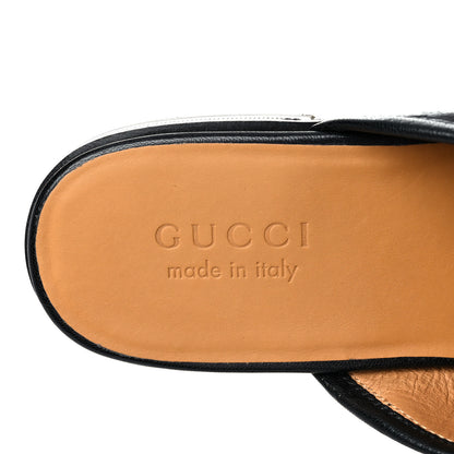 Gucci Goatskin Mens Horsebit Slippers 7 Black 8 of 9