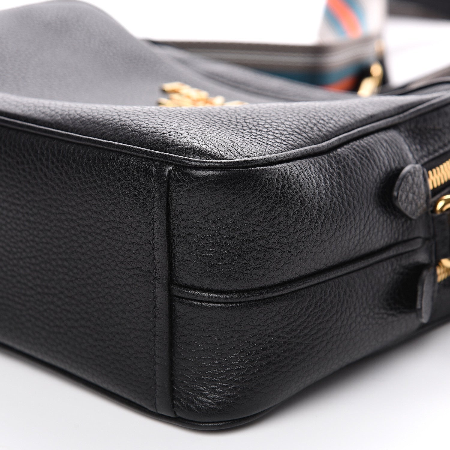 Prada Vitello Daino Medium Double Zip Shoulder Bag Black 9 of 10