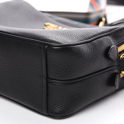 Prada Vitello Daino Medium Double Zip Shoulder Bag Black 9 of 10