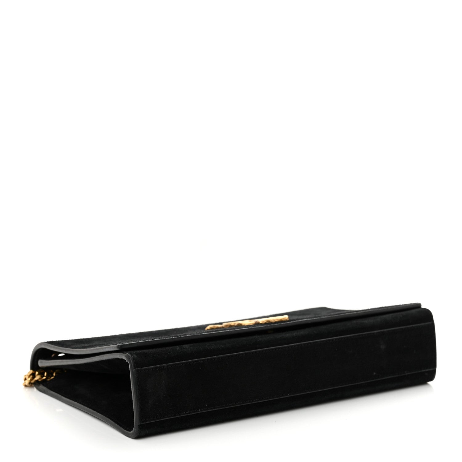 Saint Laurent Suede Medium Classic Monogram Kate Satchel Black 4 of 10