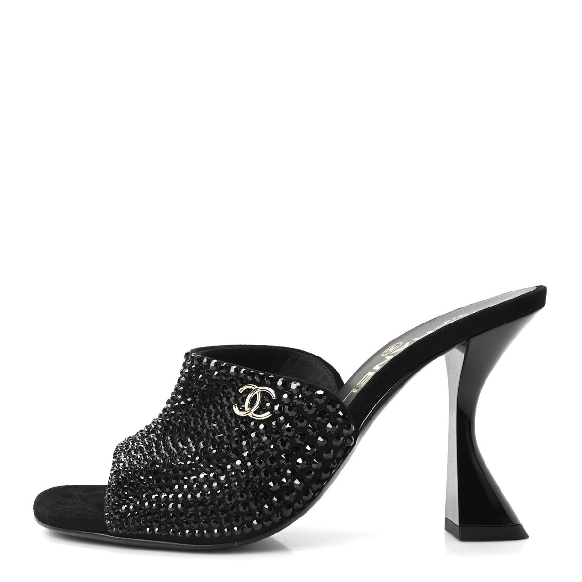 Crystal Strass CC Mules Sandals 36.5 Black