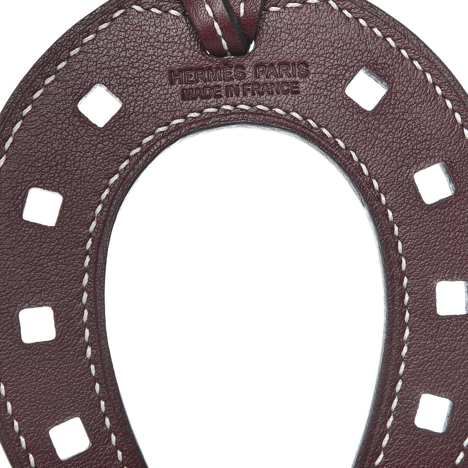 Hermes Swift Paddock Horseshoe Bag Charm Bordeaux 3 of 3