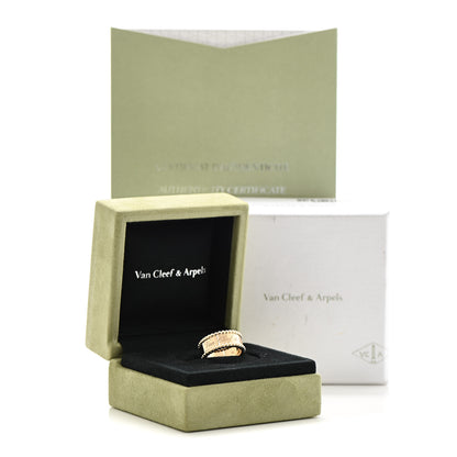 Van Cleef & Arpels 18K Yellow Gold Perlee Signature Ring 46 3.75 6 of 6