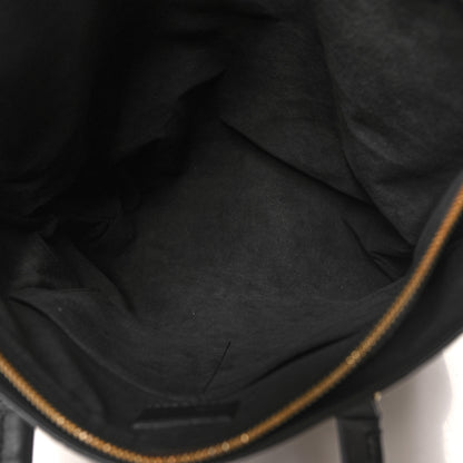 Louis Vuitton Monogram Flower Zipped Tote MM Black 5 of 11