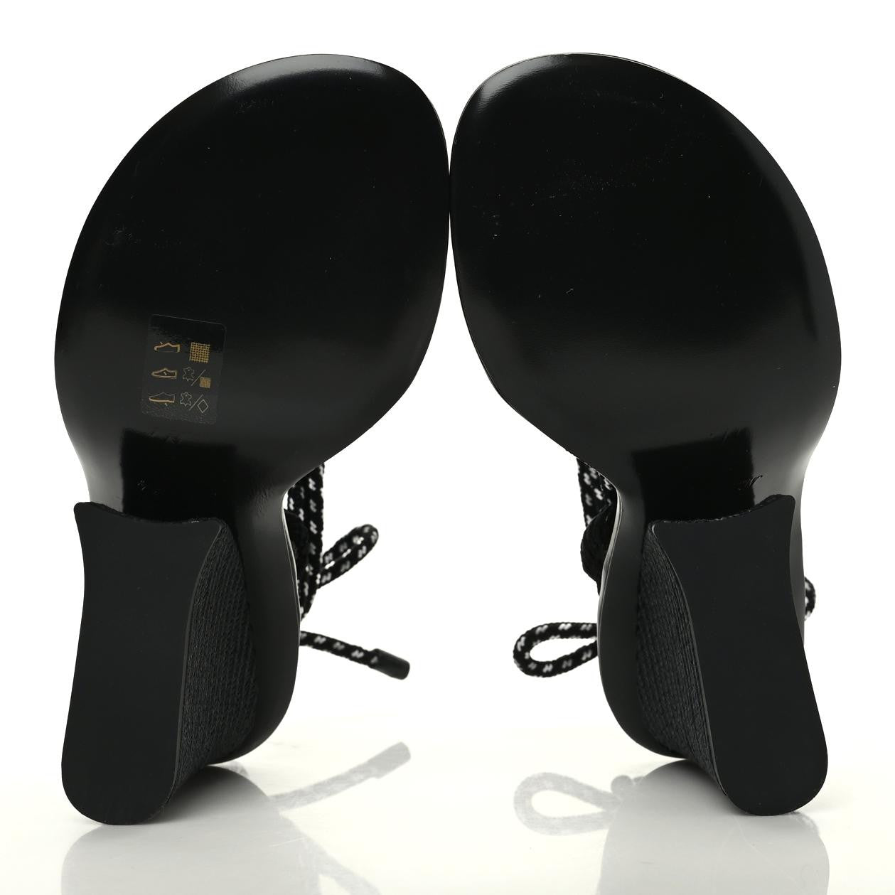 Louis Vuitton Fabric Maia Rope Wedge Sandal 40 Black 5 of 6