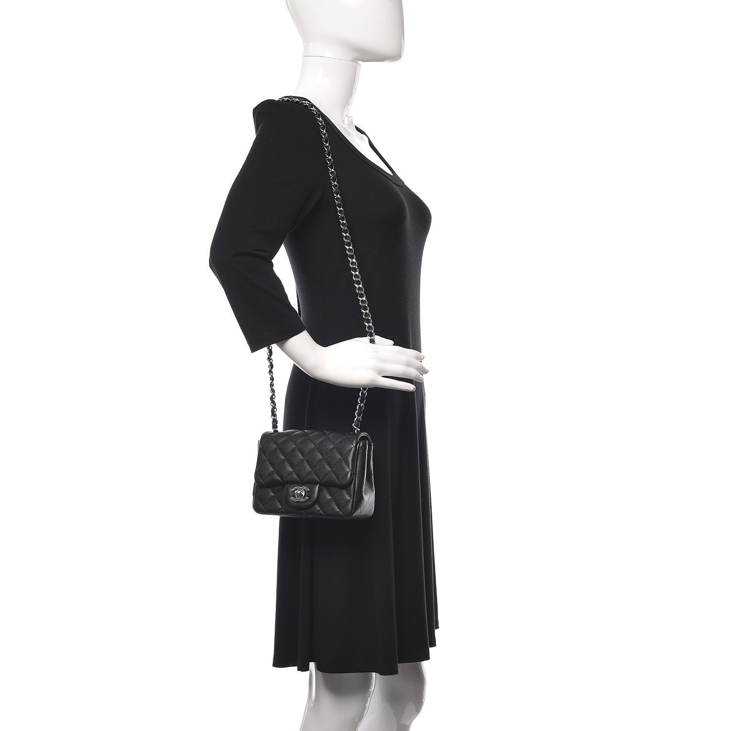 Chanel Caviar Quilted Mini Square Flap Black 2 of 10