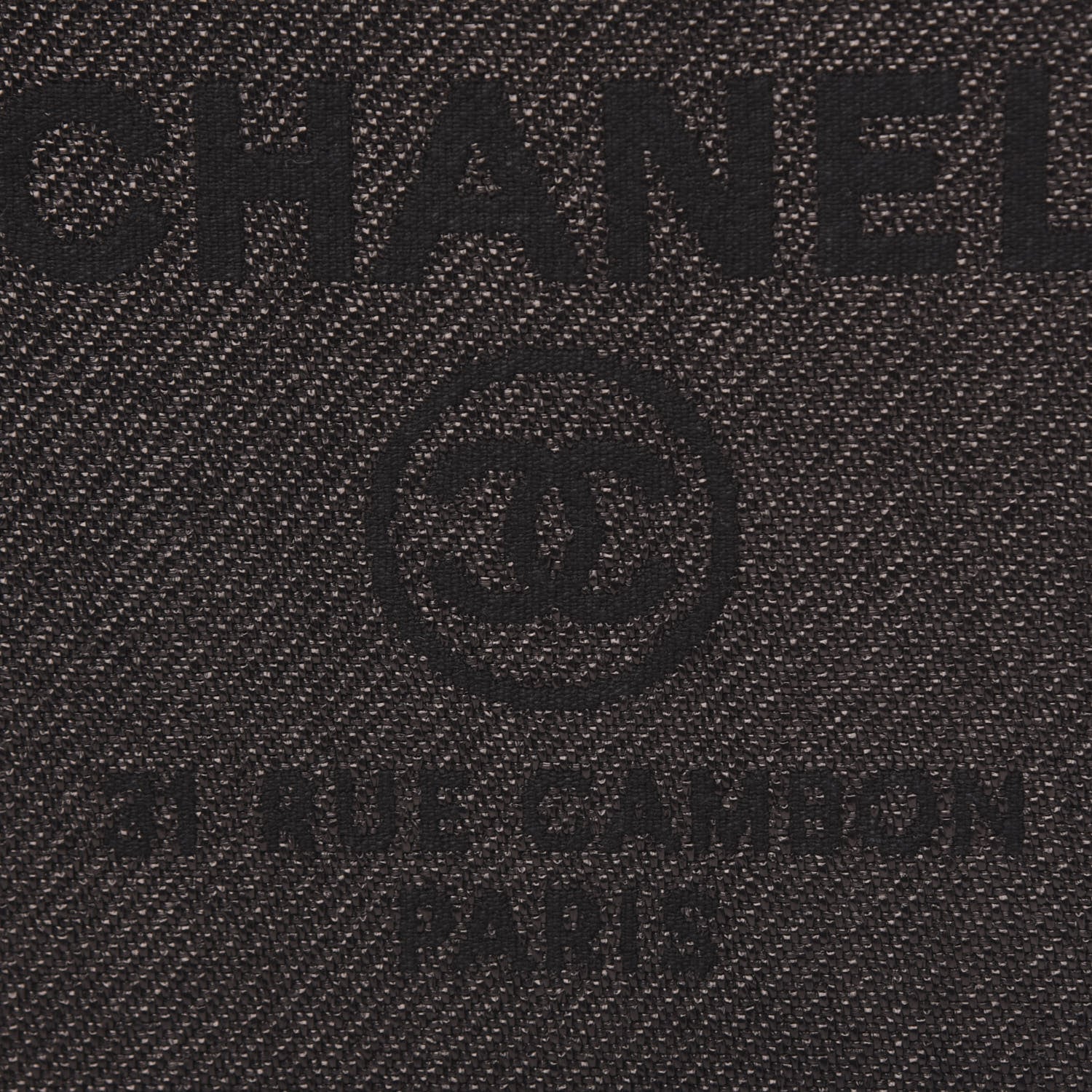 Chanel Canvas Large Deauville Pouch Black 9 of 9
