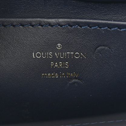 Louis Vuitton Lambskin Malletage Top Handle GO-14 MM Bleu Marine 7 of 12