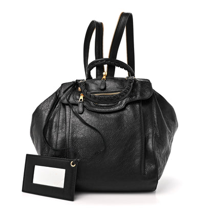Balenciaga Agneau Giant 12 Gold Hardware Zip Traveler Backpack Black 1 of 9