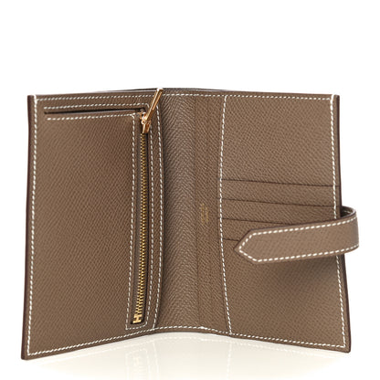 Hermes Epsom Bearn Compact Wallet Etoupe 5 of 10