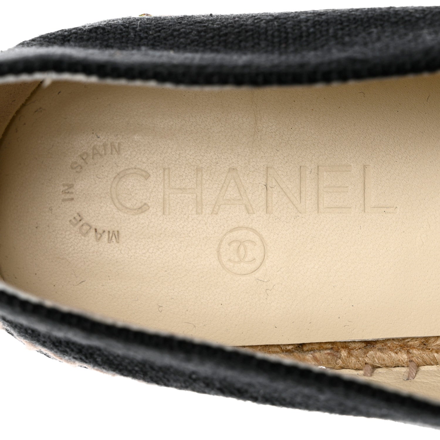 Chanel Denim Toile CC Espadrilles 40 Black 7 of 11