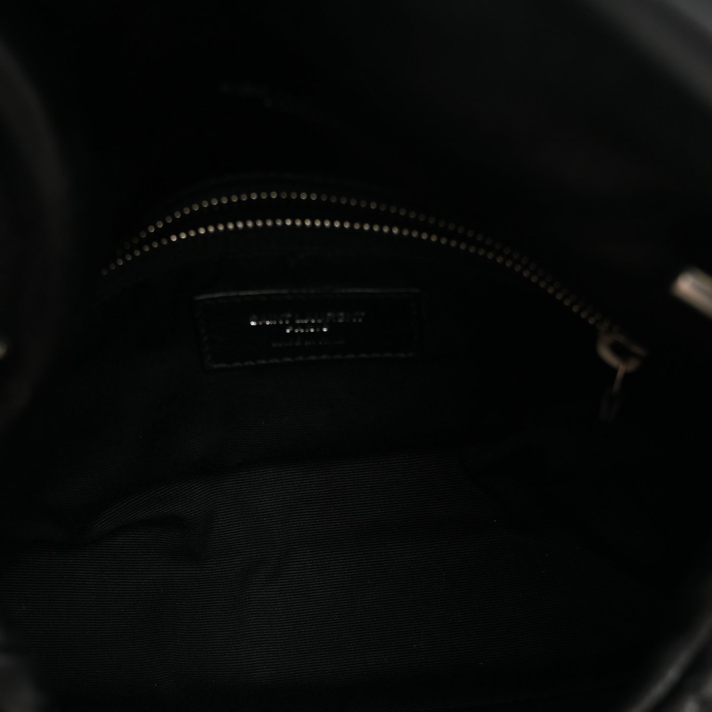 Lambskin Quilted Toy Loulou Puffer Monogram Chain Satchel Black