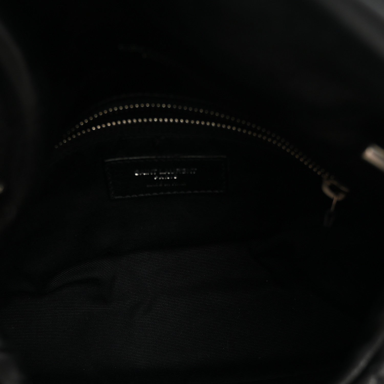 Saint Laurent Lambskin Quilted Toy Loulou Puffer Monogram Chain Satchel Black 4 of 9