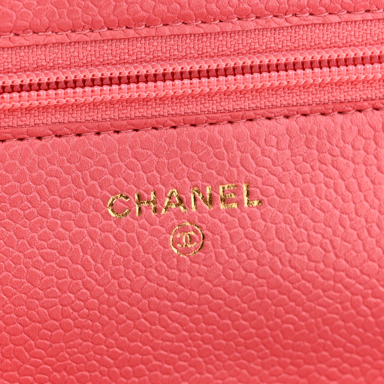 Chanel Caviar Quilted Wallet on Chain WOC Pink 7 of 13