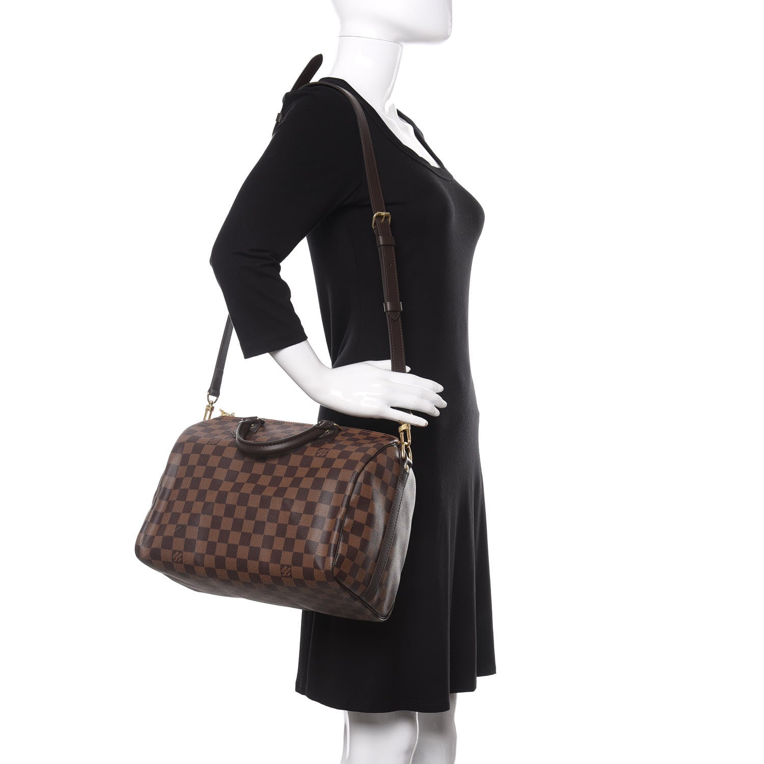 Louis Vuitton Damier Ebene Speedy Bandouliere 30 2 of 14