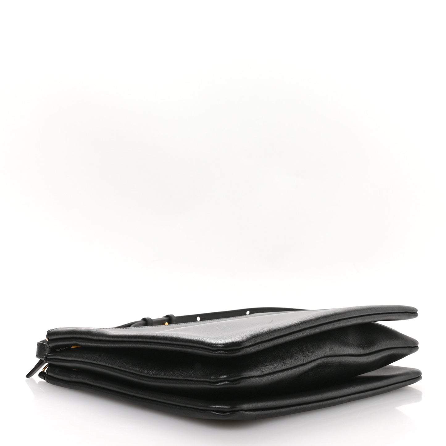 Lambskin Large Trio Crossbody Bag Black
