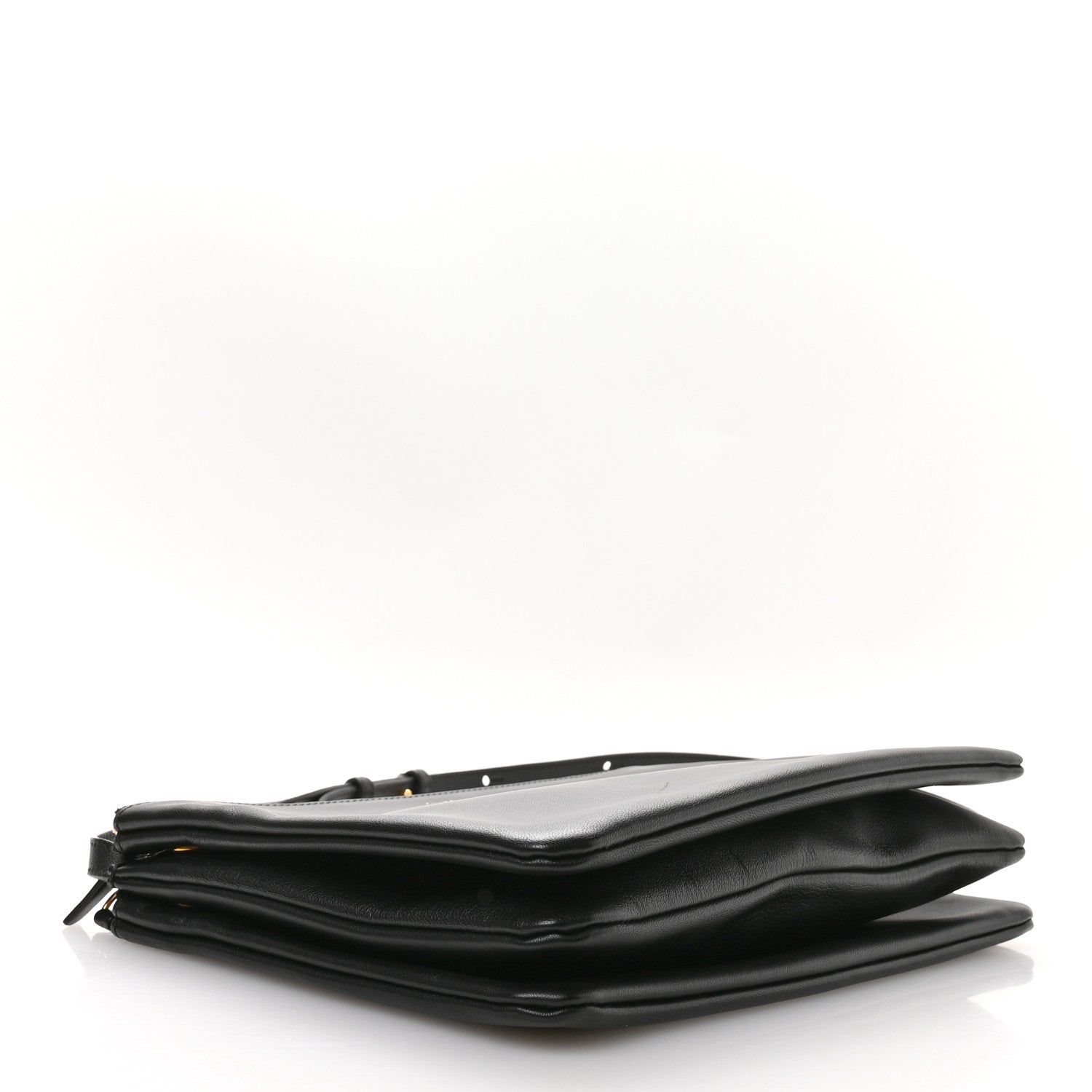 Celine Lambskin Large Trio Crossbody Bag Black 4 of 9