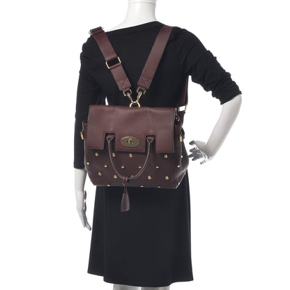 Mulberry Calfskin Studded Medium Cara Delevingne Convertible Satchel Oxblood 2 of 14
