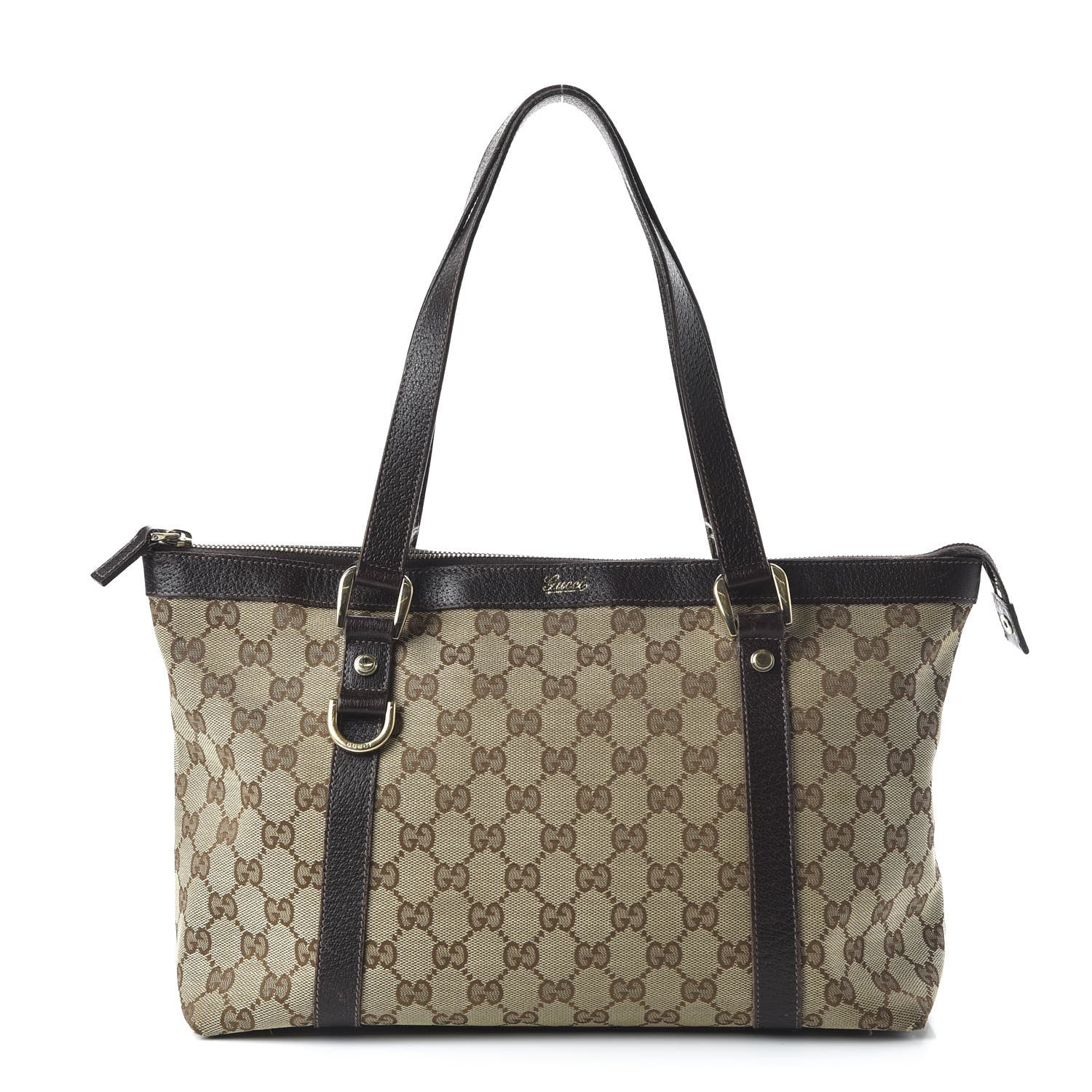 Gucci Monogram Medium Abbey Tote Dark Brown 1 of 11