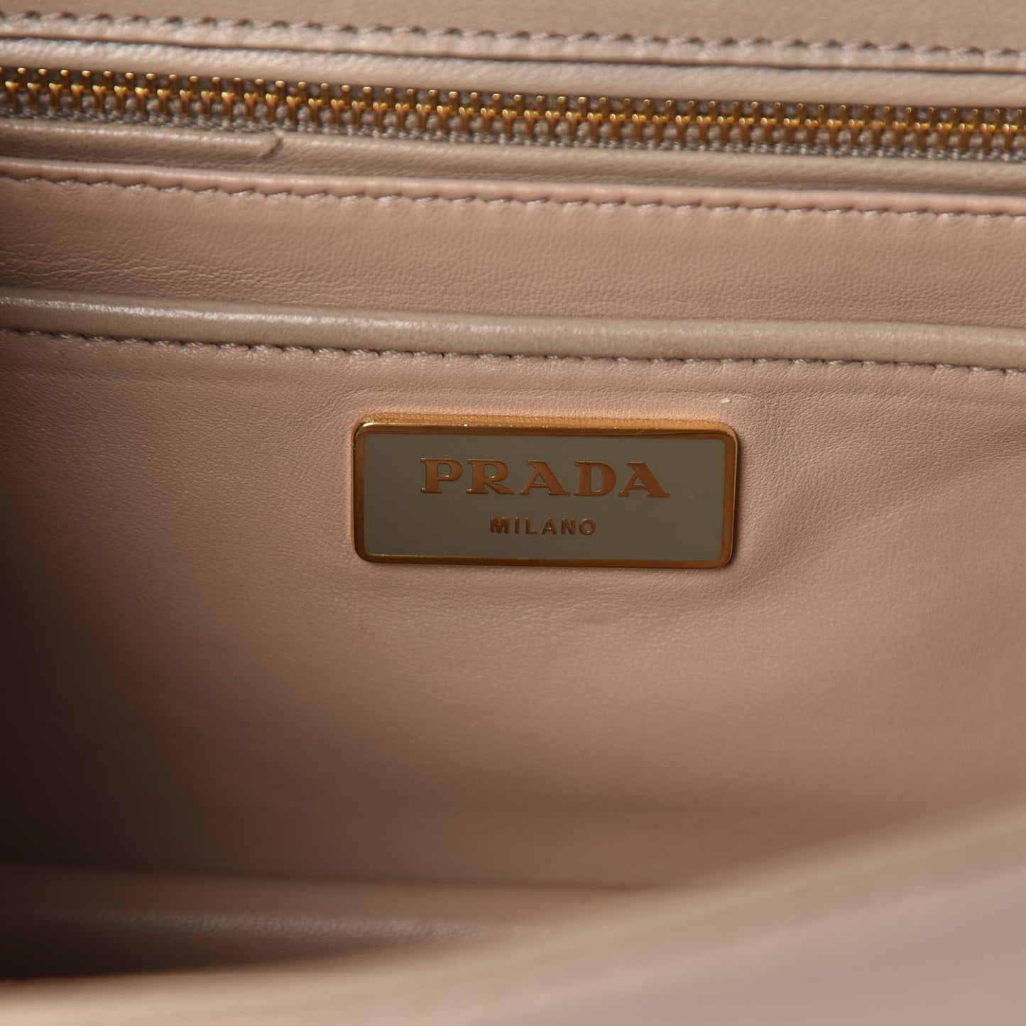 Goatskin Swing Chain Shoulder Bag Beige