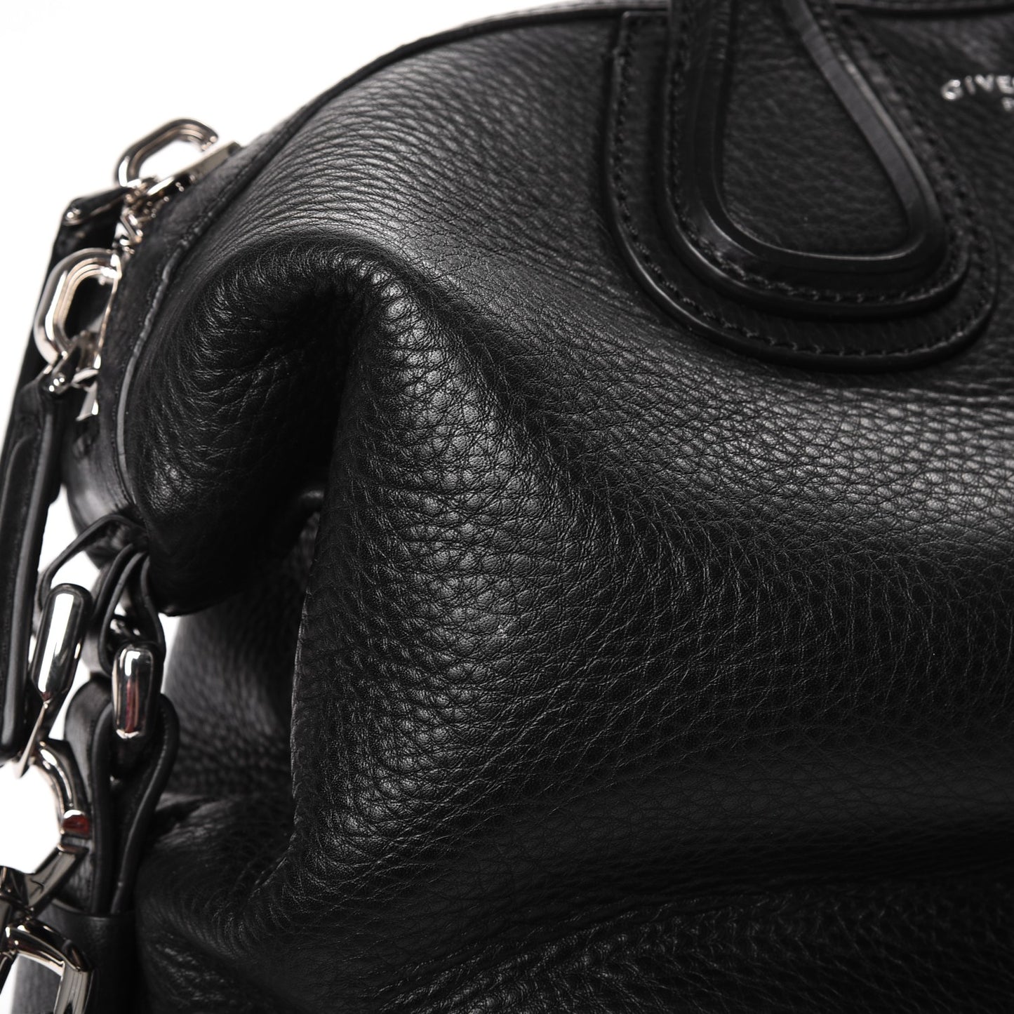 Pebbled Calfskin Small Nightingale Black