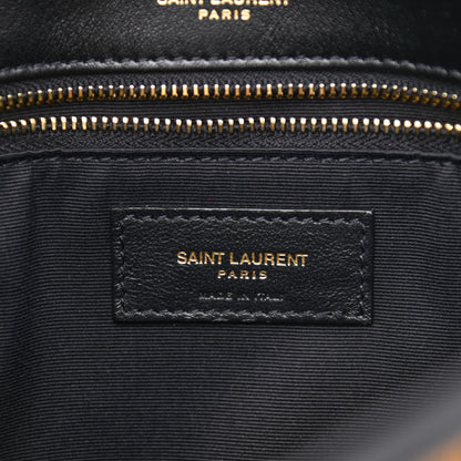 Saint Laurent Smooth Calfskin Canvas Leopard Print Medium Niki Chain Satchel Light Natural 6 of 10