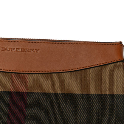 Burberry Mega Check Peyton Crossbody Clutch Bag Saddle Brown 12 of 12