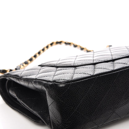 Chanel Caviar Quilted Medium Double Flap Black 9 of 15