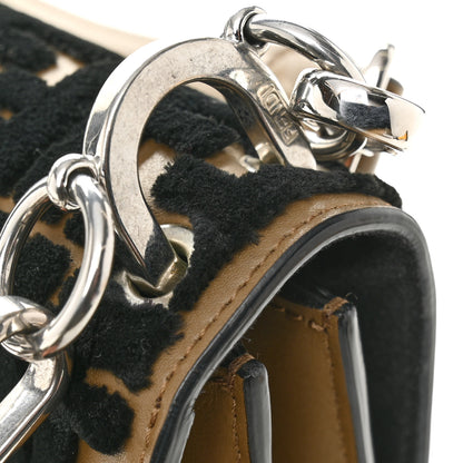 Fendi Vitello Liberty Velvet FF Reloaded Kan I Shoulder Bag Maya Black 11 of 12