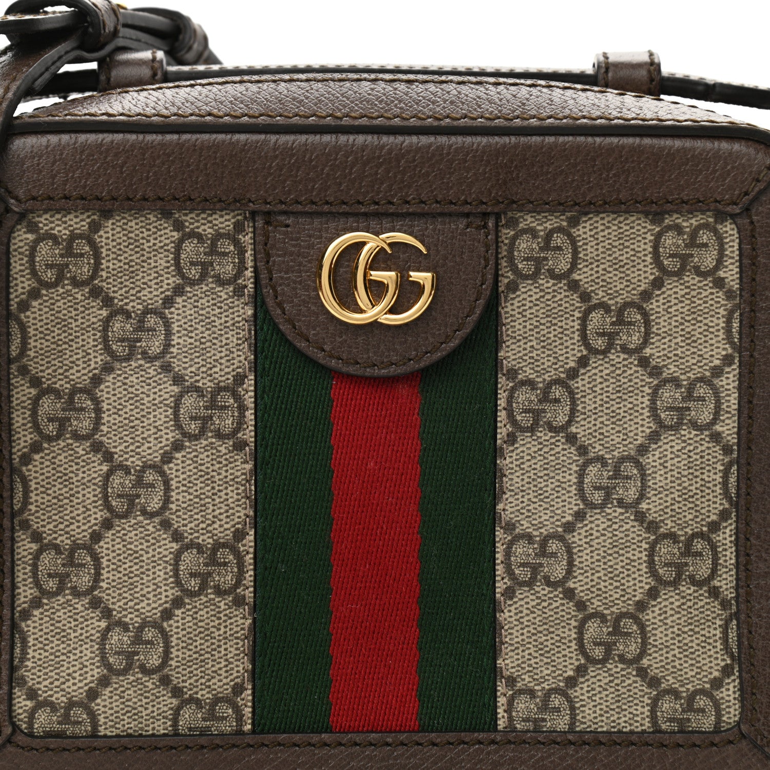 Gucci GG Supreme Monogram Mini Ophidia Top Handle Shoulder Bag Brown 7 of 10