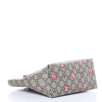 Gucci GG Supreme Monogram Kids Rosebud Tote Pink 4 of 9