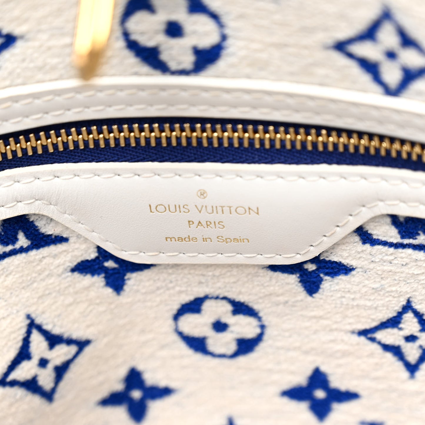 Jacquard Velvet Monogram LV Match Neverfull MM Bleu