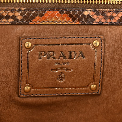 Prada Snakeskin Front Pocket Tote Multicolor 6 of 10