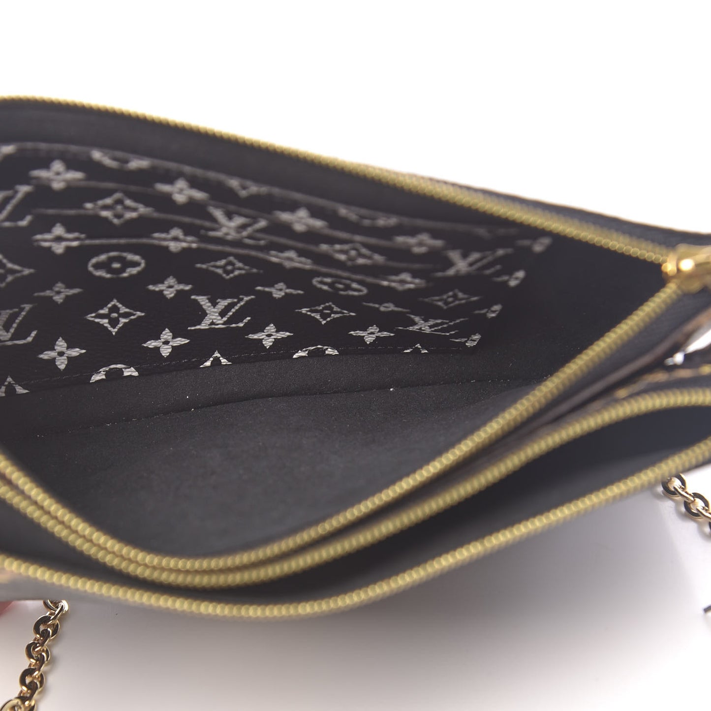 Monogram Giant Jungle Pochette Double Zip Black