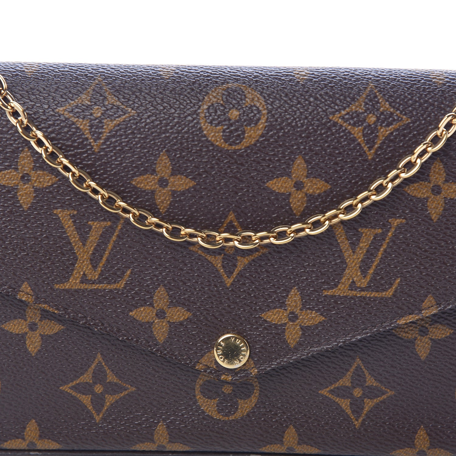 Louis Vuitton Monogram Pochette Felicie Chain Wallet Fuchsia 8 of 12