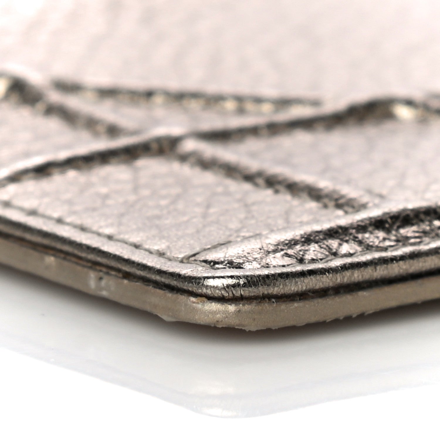 Christian Dior Metallic Grained Calfskin Cannage Diorama Card Holder Gold 8 of 11