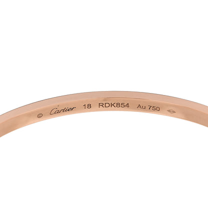 Cartier 18K Pink Gold 6 Diamond Small LOVE Bracelet 18 6 of 7