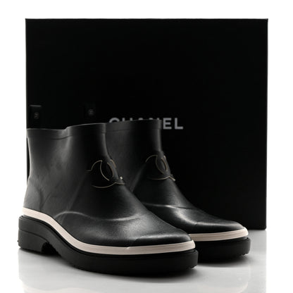 Chanel Caoutchouk CC Short Boots 40 Black 9 of 9