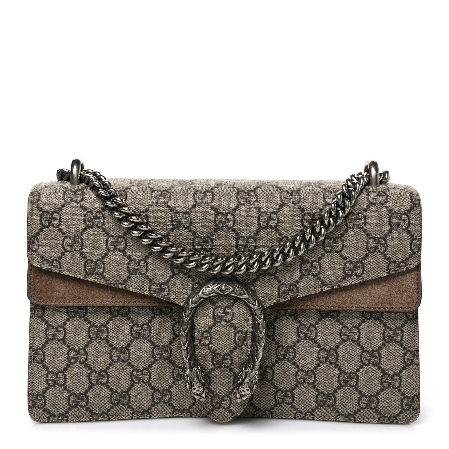 Gucci GG Supreme Monogram Small Dionysus Shoulder Bag Taupe 1 of 13