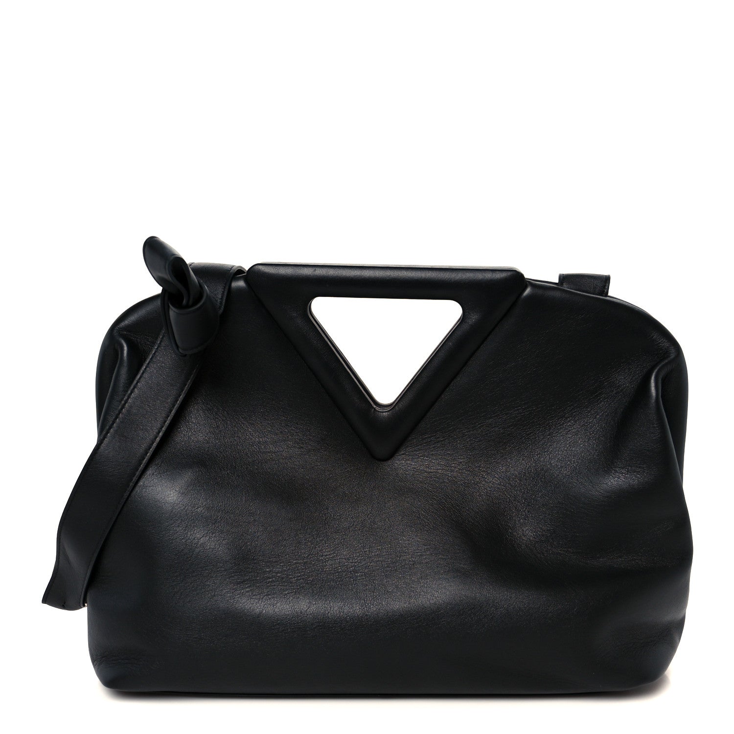 Bottega Veneta Calfskin Medium The Point Triangle Bag Black 1 of 9