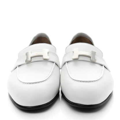 Hermes Calfskin Womens Paris Loafers 36.5 White 2 of 9