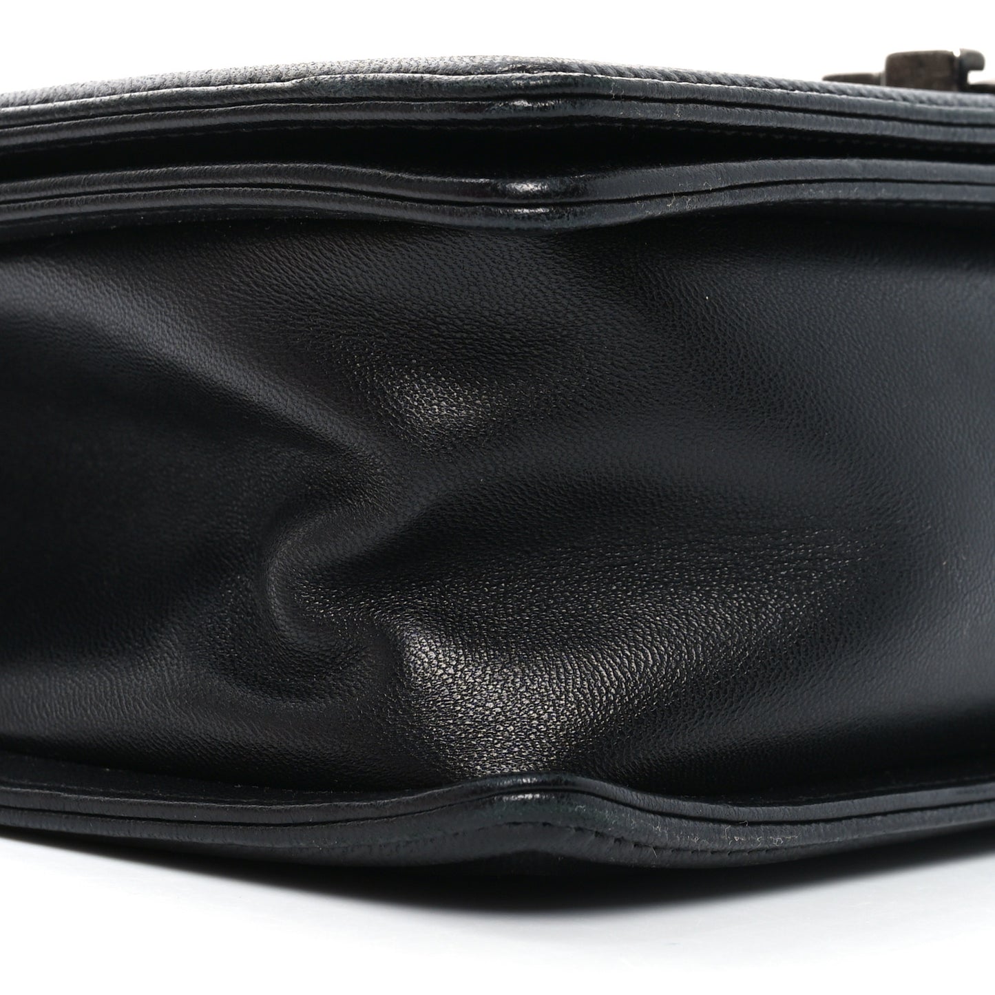 Lambskin Quilted Medium Boy Flap Black