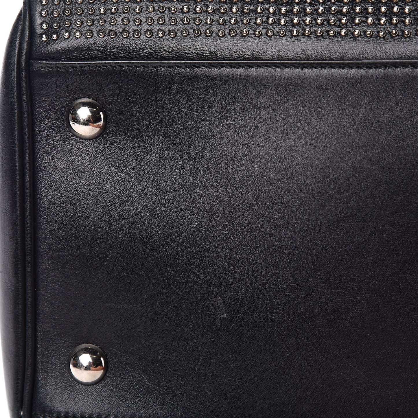 Calfskin Studded Classic Duffle 6 Black