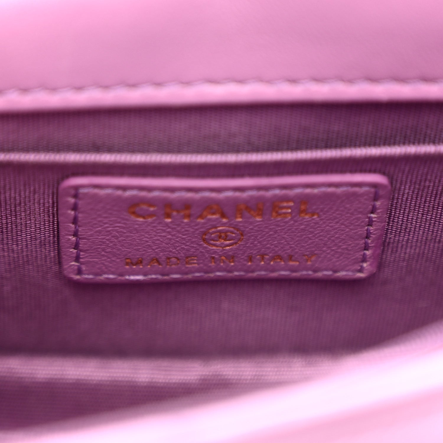 Chanel Shiny Lambskin Quilted Extra Mini Flap Purple 6 of 10