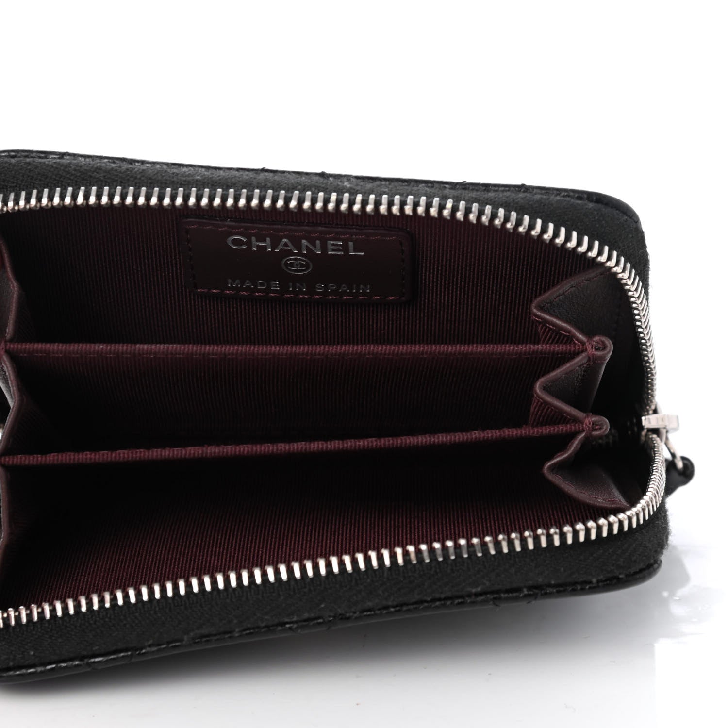 Chanel Caviar Quilted Zip Coin Purse Black 5 of 7
